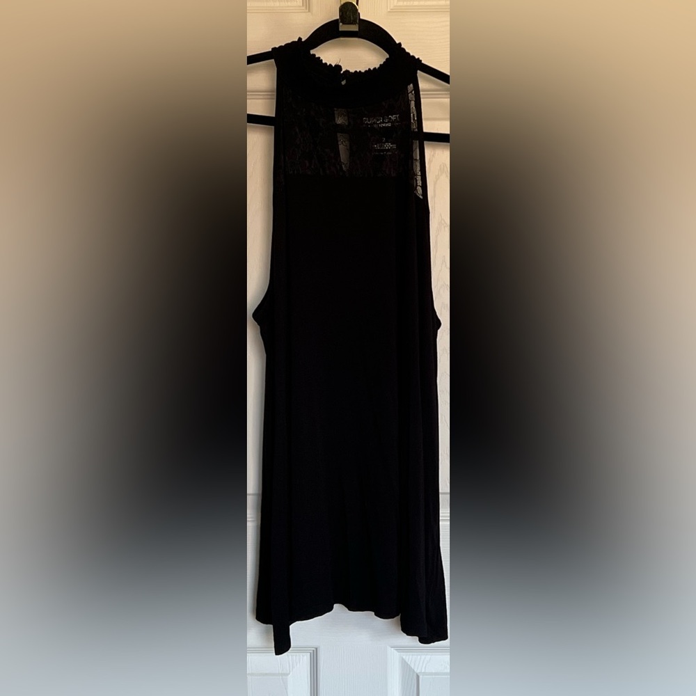 Super Soft by Torrid Knit High Collar Tank Top Lace Inset Women’s Sz 2X VGUC